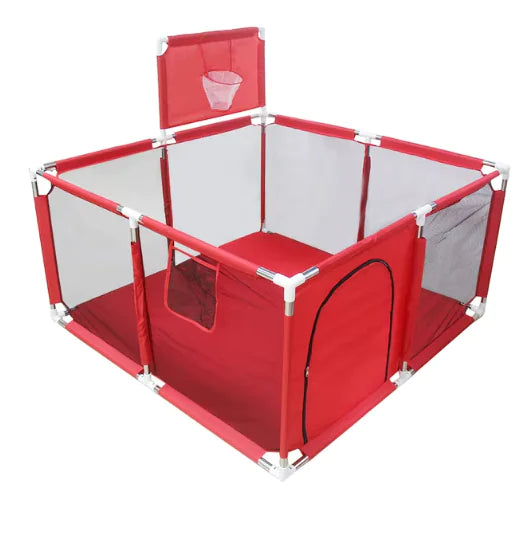 IMBABY Baby Playpen – Safety Barrier with Balls Pool, Basketball & Football for Kids