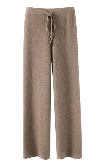 Load image into Gallery viewer, Cozy Drape Women&#39;s Knit Wide-Leg Pants
