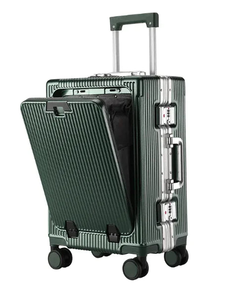 Trolley Aluminum Frame Large Capacity Front Opening Luggage