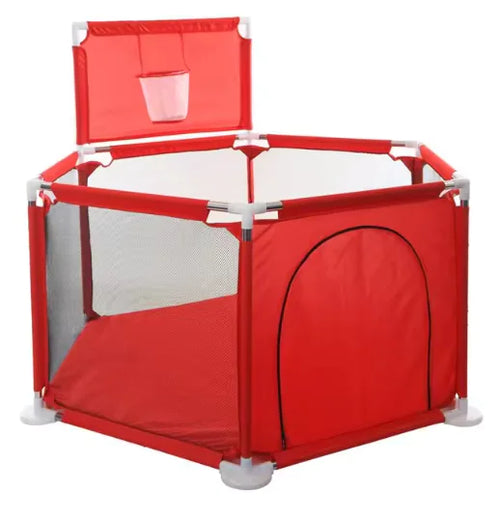 Load image into Gallery viewer, IMBABY Baby Playpen – Safety Barrier with Balls Pool, Basketball &amp; Football for Kids
