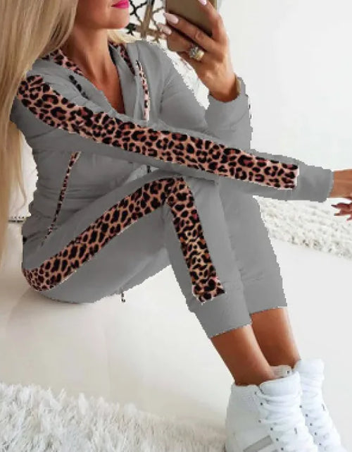 Load image into Gallery viewer, Wild Chic Leopard Tracksuit
