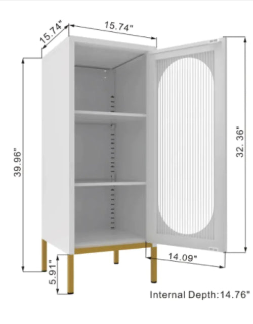 Load image into Gallery viewer, Fluted Glass Cabinet
