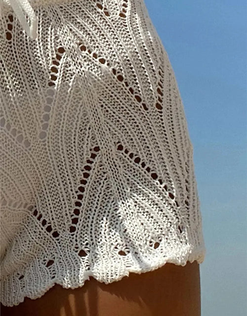 Load image into Gallery viewer, Hollow Out Crochet Knit Swim Shorts
