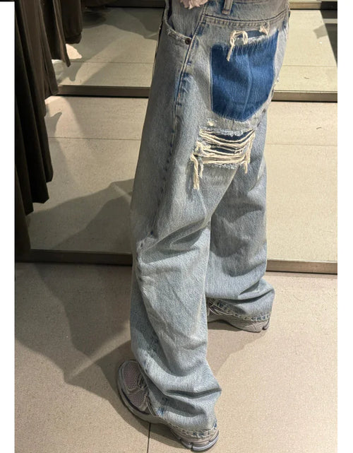 Load image into Gallery viewer, Straight Leg Ripped Jeans for Women
