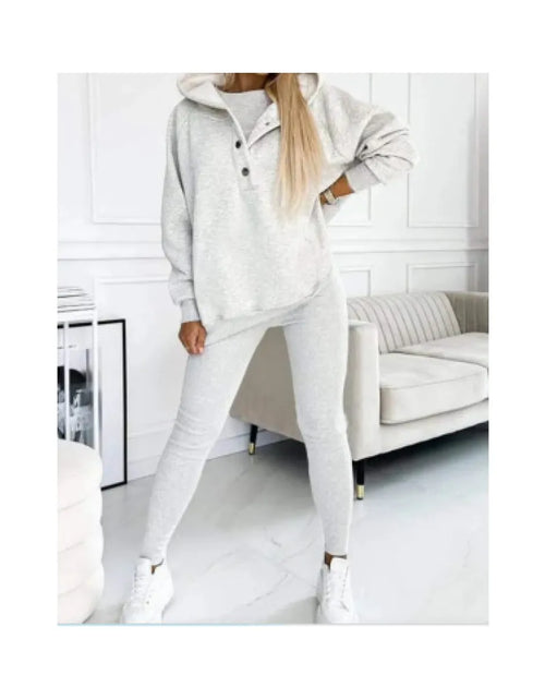 Load image into Gallery viewer, Women&#39;s Solid Color Vest Hoodie And Pants Set
