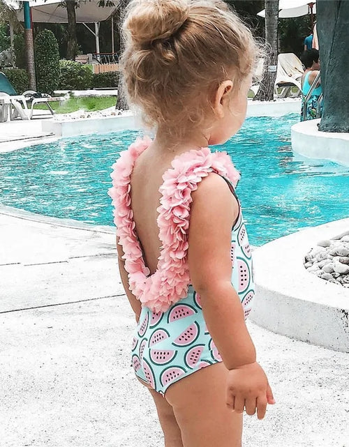 Load image into Gallery viewer, Toddler Baby Girls Watermelon One-Piece Swimsuit
