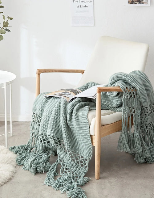 Load image into Gallery viewer, Handmade Hollow Tassel Blanket
