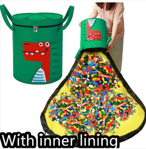 2-in-1 Felt Toy Storage Bag & Play Mat