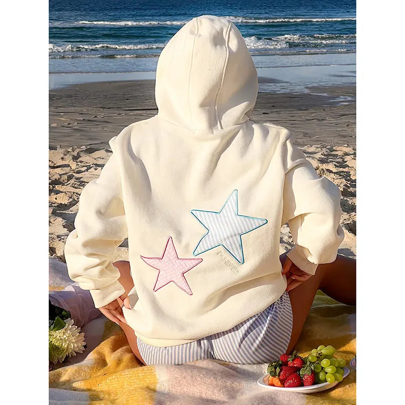 Star-Embroidered Hoodie