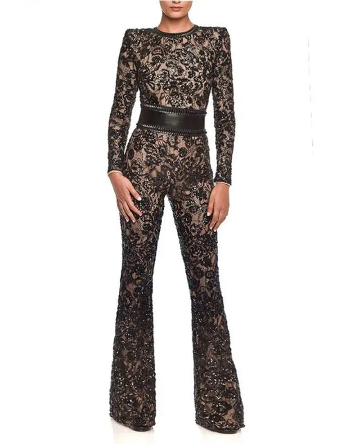 Load image into Gallery viewer, European and American Celebrity Style Lace Slim Jumpsuit
