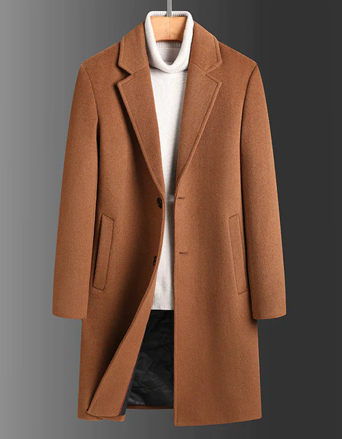 Load image into Gallery viewer, Men&#39;s Slim Fit Wool Trench Coat
