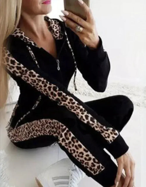 Load image into Gallery viewer, Wild Chic Leopard Tracksuit
