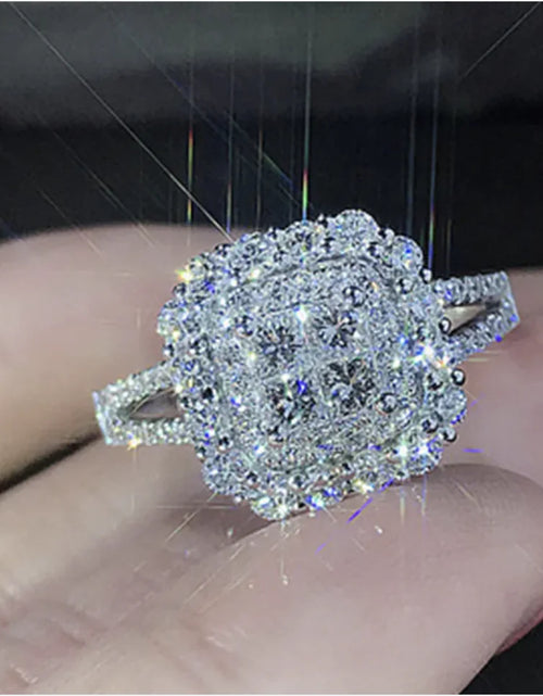 Load image into Gallery viewer, Princess-Cut Simulated Diamond Wedding Ring
