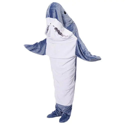 Load image into Gallery viewer, Shark Sleeping Bag Pajamas
