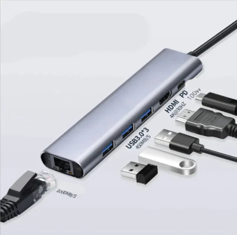 Load image into Gallery viewer, 4K HDMI, Gigabit LAN, USB-C Hub with PD Charging &amp; 2 USB 3.0 Ports
