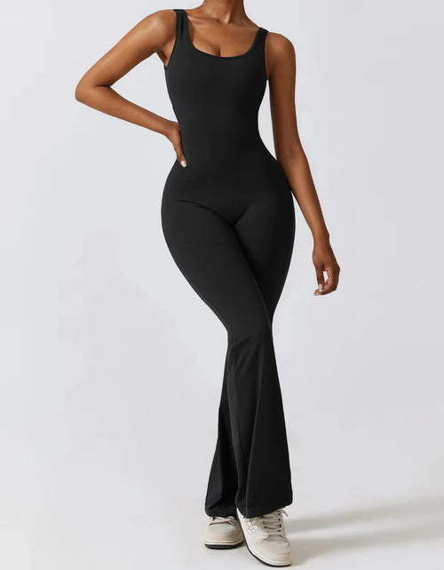 Load image into Gallery viewer, Women&#39;s Sports Style Hollow Back Bodysuit Yoga Jumpsuit
