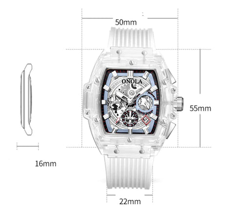 Load image into Gallery viewer, Men&#39;s watch with transparent case
