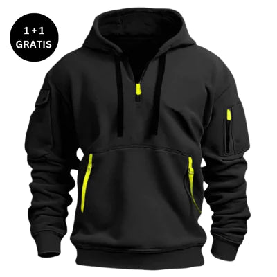 Load image into Gallery viewer, Cotton Dropped Shoulder Hooded Sweatshirt
