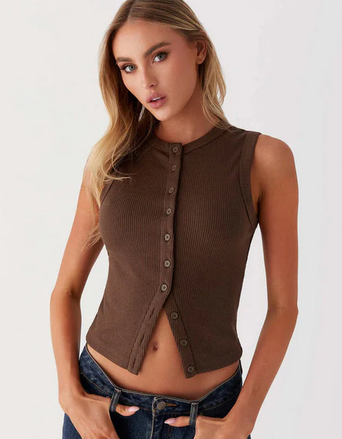 Load image into Gallery viewer, Women&#39;s Slim Fit Sleeveless Waistcoat Vest
