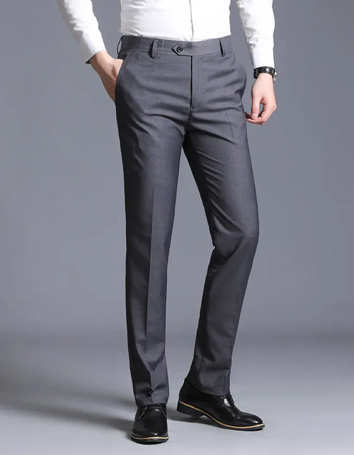 Load image into Gallery viewer, Slim Fit Casual Straight-Leg Suit Trousers
