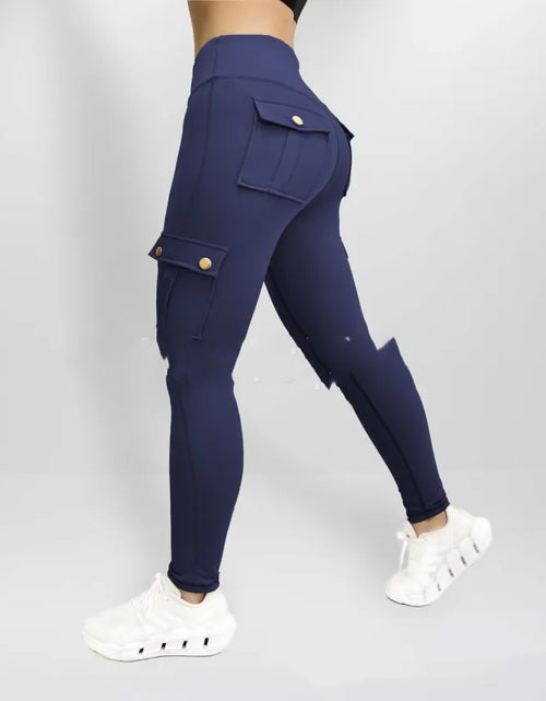 Load image into Gallery viewer, Workwear With Pocket Fitness Pants For Women High Elastic Tight
