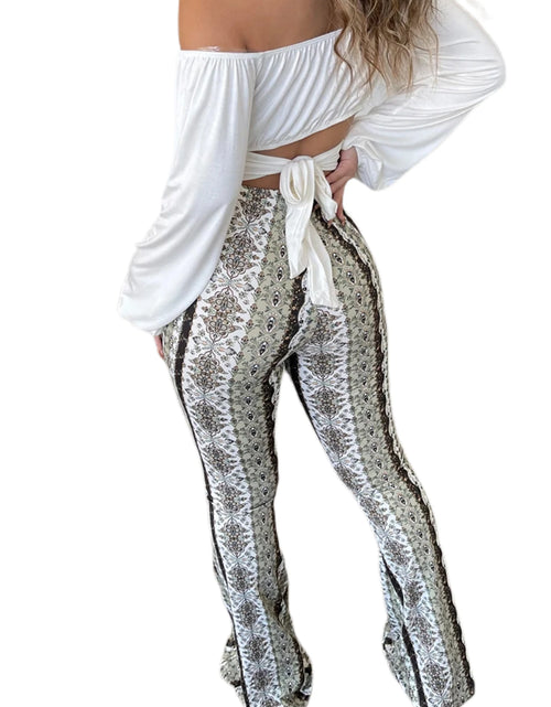 Load image into Gallery viewer, Women&#39;s  Flare Ethnic Print Pants
