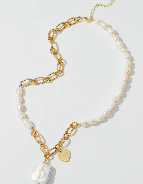 Load image into Gallery viewer, Gold Chain &amp; Pearl Necklace
