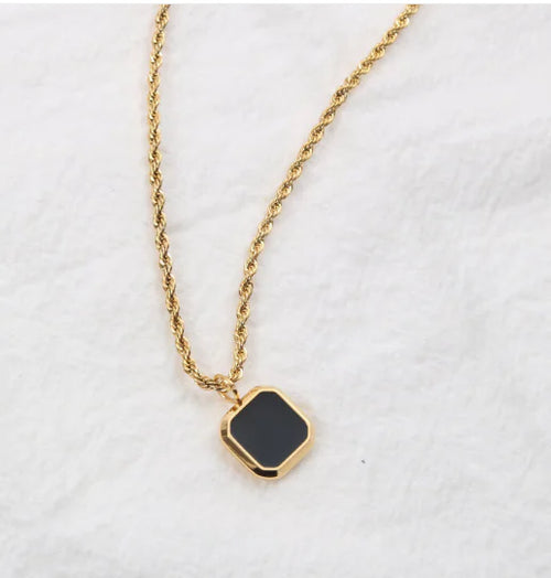 Load image into Gallery viewer, Onyx Titanium Necklace
