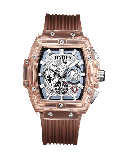 Load image into Gallery viewer, Men&#39;s watch with transparent case
