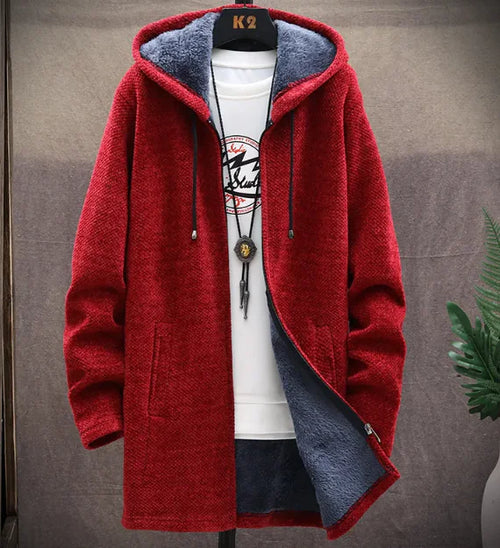 Load image into Gallery viewer, Jacket plus fleece hooded sweater coat men
