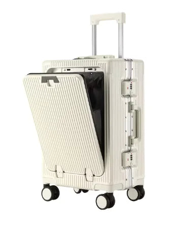 Load image into Gallery viewer, Trolley Aluminum Frame Large Capacity Front Opening Luggage
