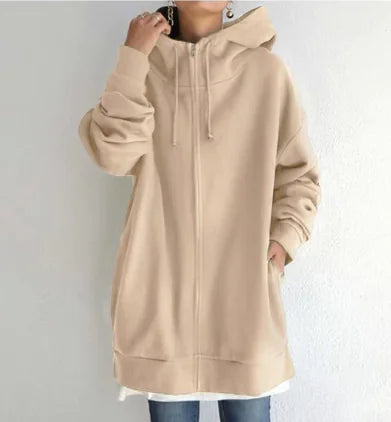 Load image into Gallery viewer, Long Hoodie Fleece Sweater
