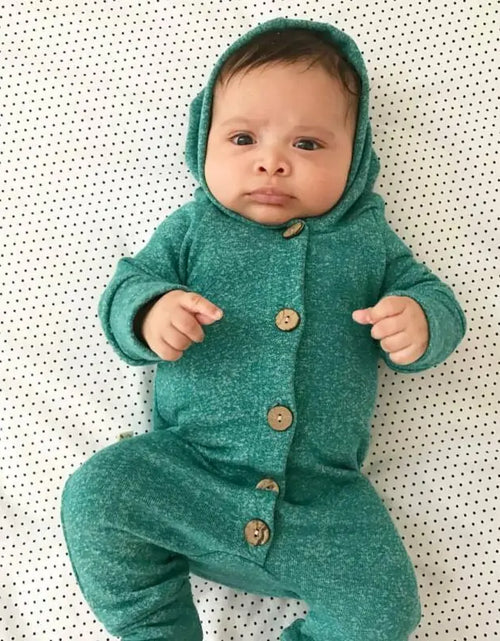 Load image into Gallery viewer, Baby Toddler Hooded Romper
