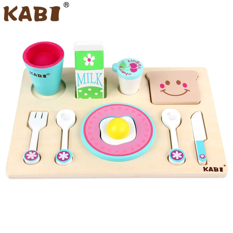 Kids Wooden Tea Party Playset