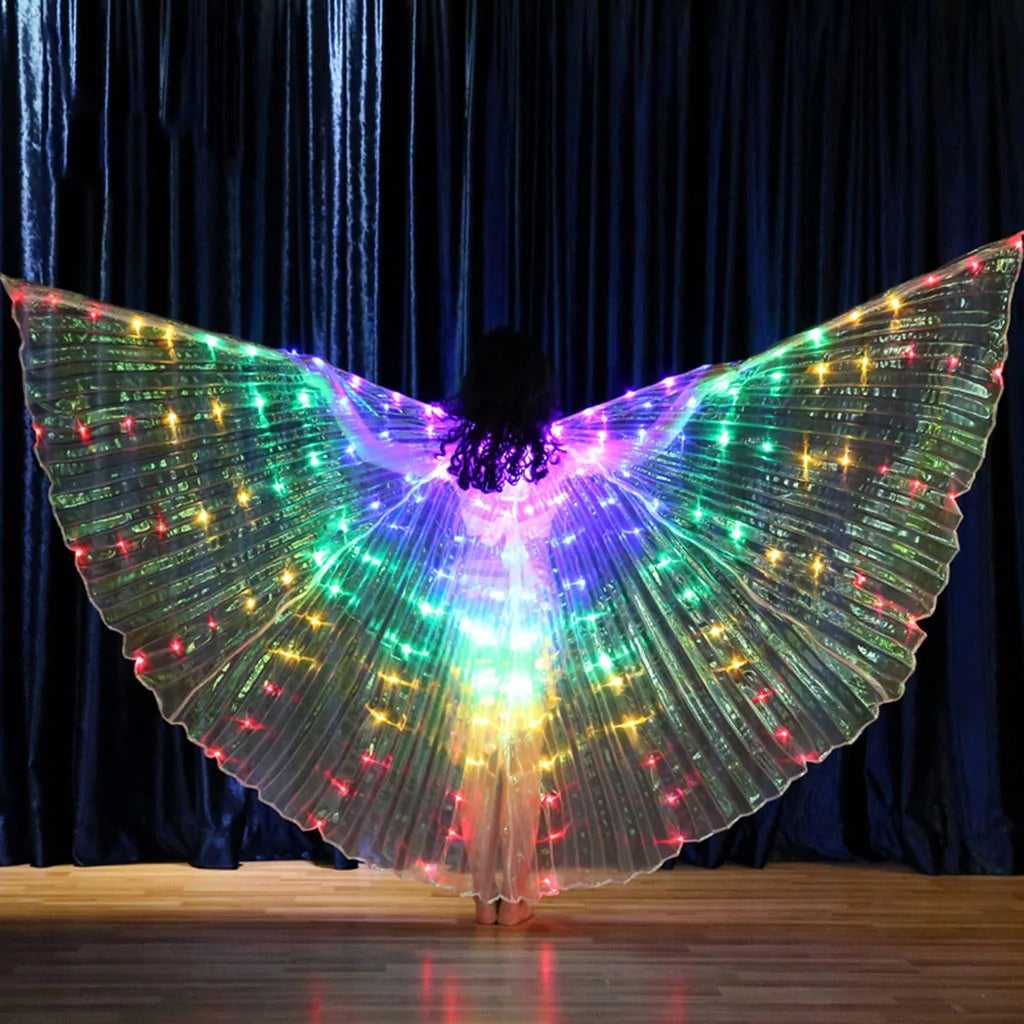 Kids LED Colorful Butterflies Wings With Telescopic Stick