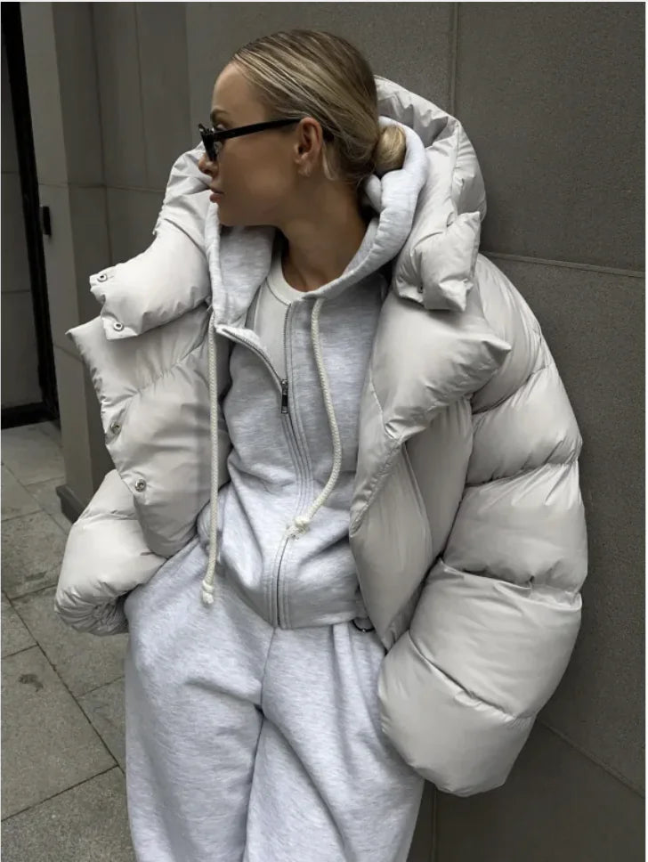 Elegant Women's Lightweight Cotton-Padded Jacket