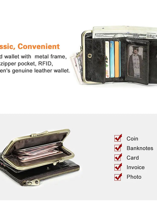 Load image into Gallery viewer, Genuine Leather Wallet Women
