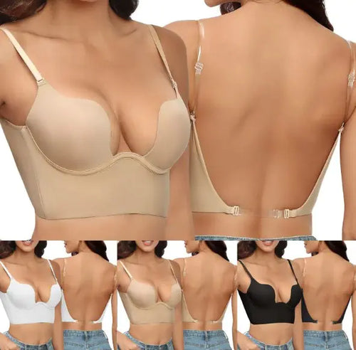 Load image into Gallery viewer, Plunge Backless Corset Bra
