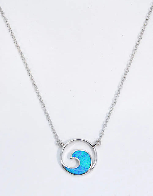 Load image into Gallery viewer, Opal Wave Pendant Necklace
