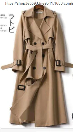 Load image into Gallery viewer, Double-Breasted Mid-Length Trench Coat
