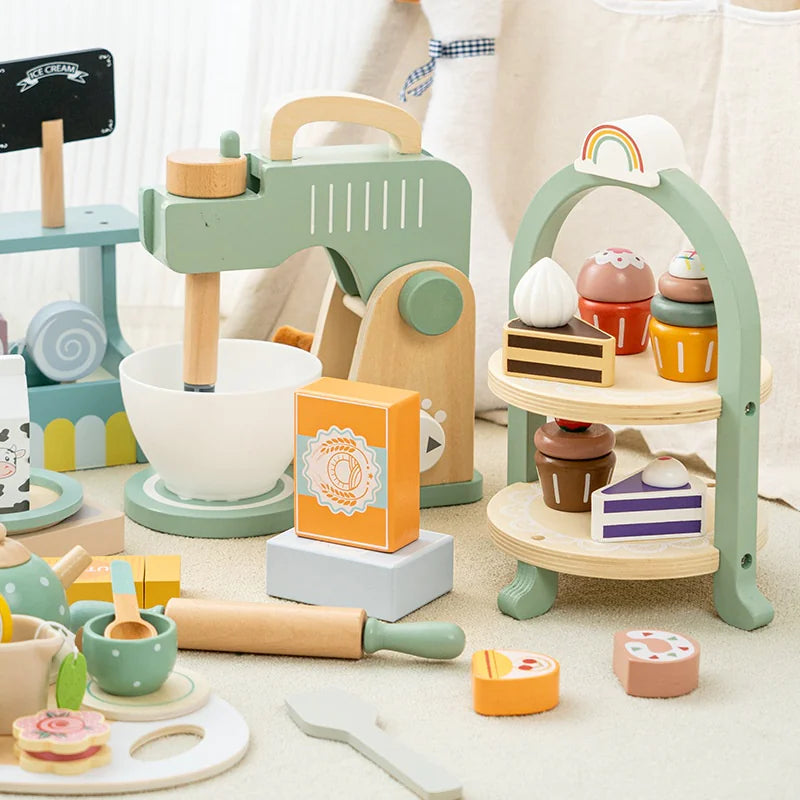 Kids Wooden Tea Party Playset