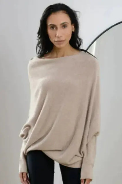 Load image into Gallery viewer, Off One Side Shoulder Knitted Sweater
