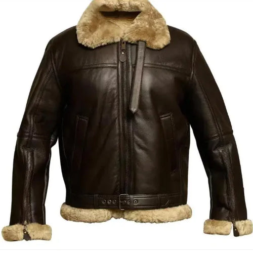 Load image into Gallery viewer, Men&#39;s Warm Thick Leather Jacket
