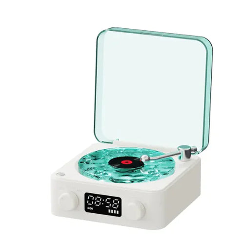 Load image into Gallery viewer, Retro Turntable Speaker Wireless Bluetooth 5.0 Vinyl Record Player with RGB Projection Lamp Effect
