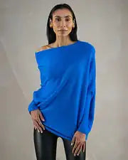 Load image into Gallery viewer, Off Shoulder Draped Jumper
