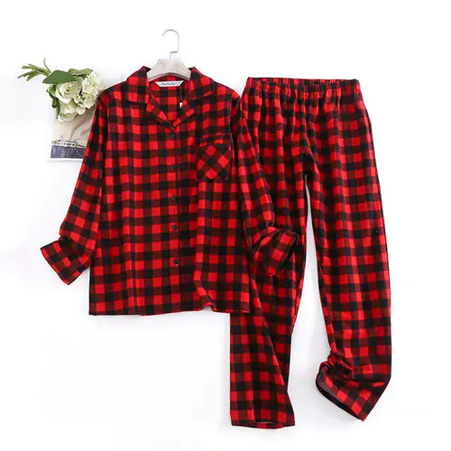 Load image into Gallery viewer, Cotton Flannel Women&#39;s Pajamas Sets
