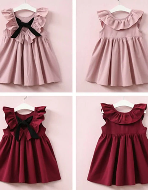 Load image into Gallery viewer, Toddler Girls&#39; Bowknot Summer Sundress
