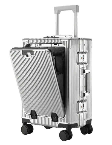 Load image into Gallery viewer, Trolley Aluminum Frame Large Capacity Front Opening Luggage
