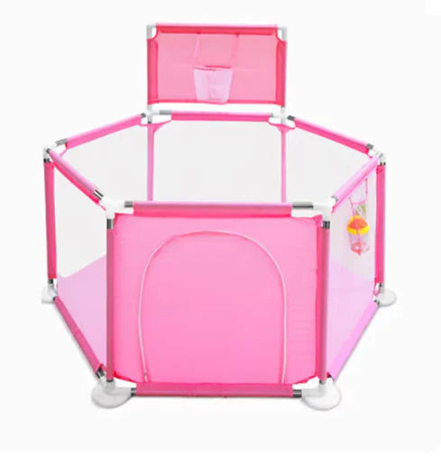 Load image into Gallery viewer, IMBABY Baby Playpen – Safety Barrier with Balls Pool, Basketball &amp; Football for Kids
