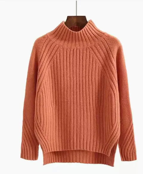 Turtleneck Pullover Long-Sleeved Sweater